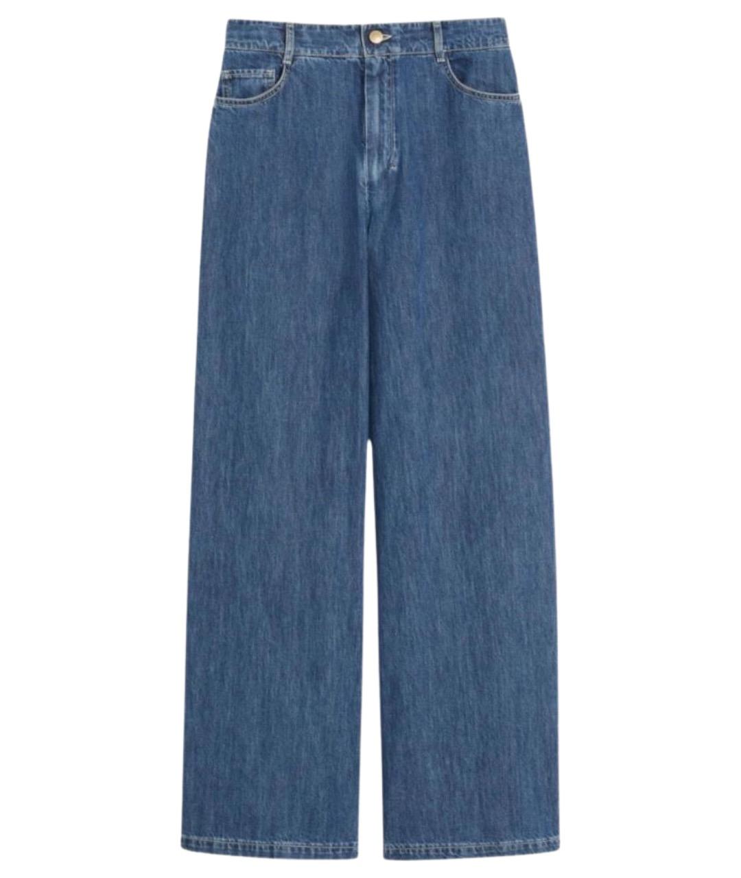 'S MAX MARA Синие хлопковые прямые джинсы, фото 1