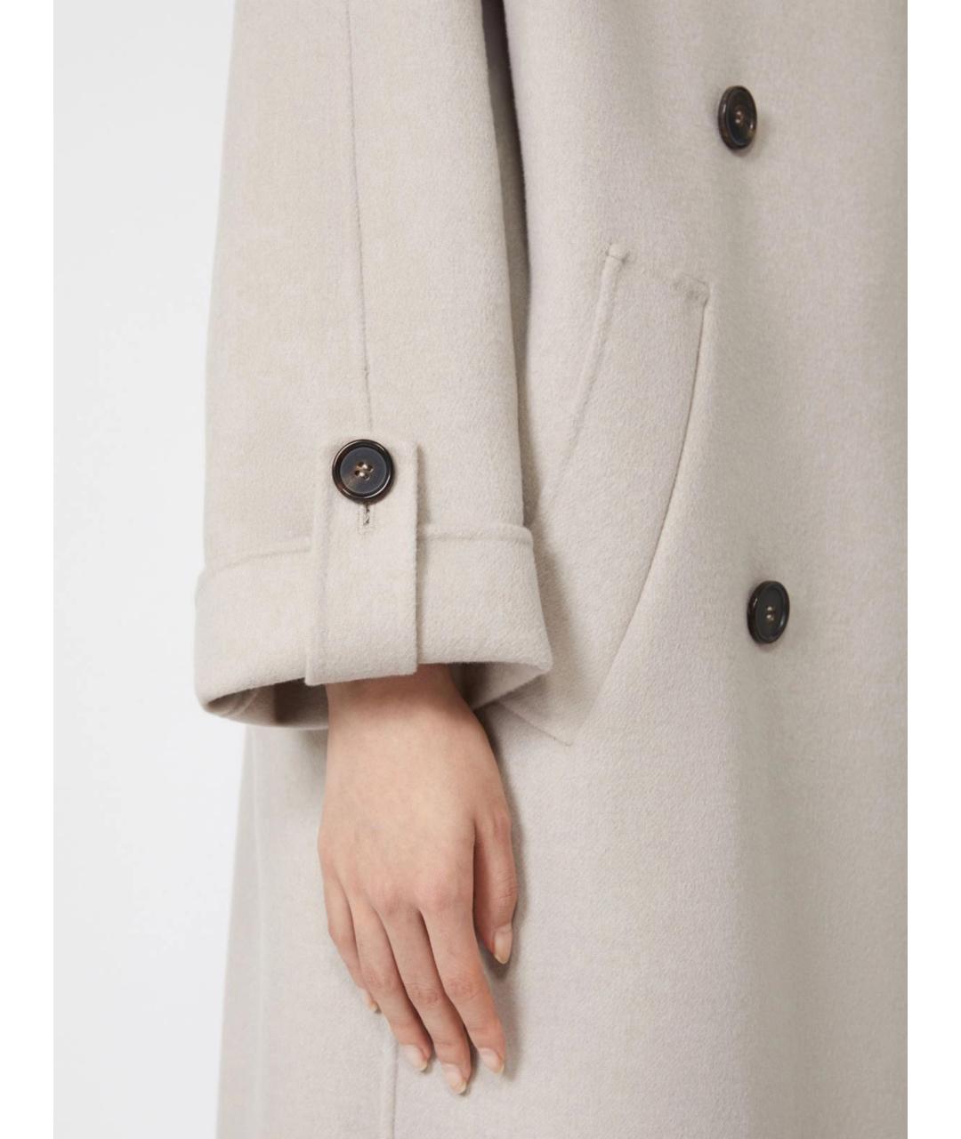 'S MAX MARA Бежевое шерстяное пальто, фото 5