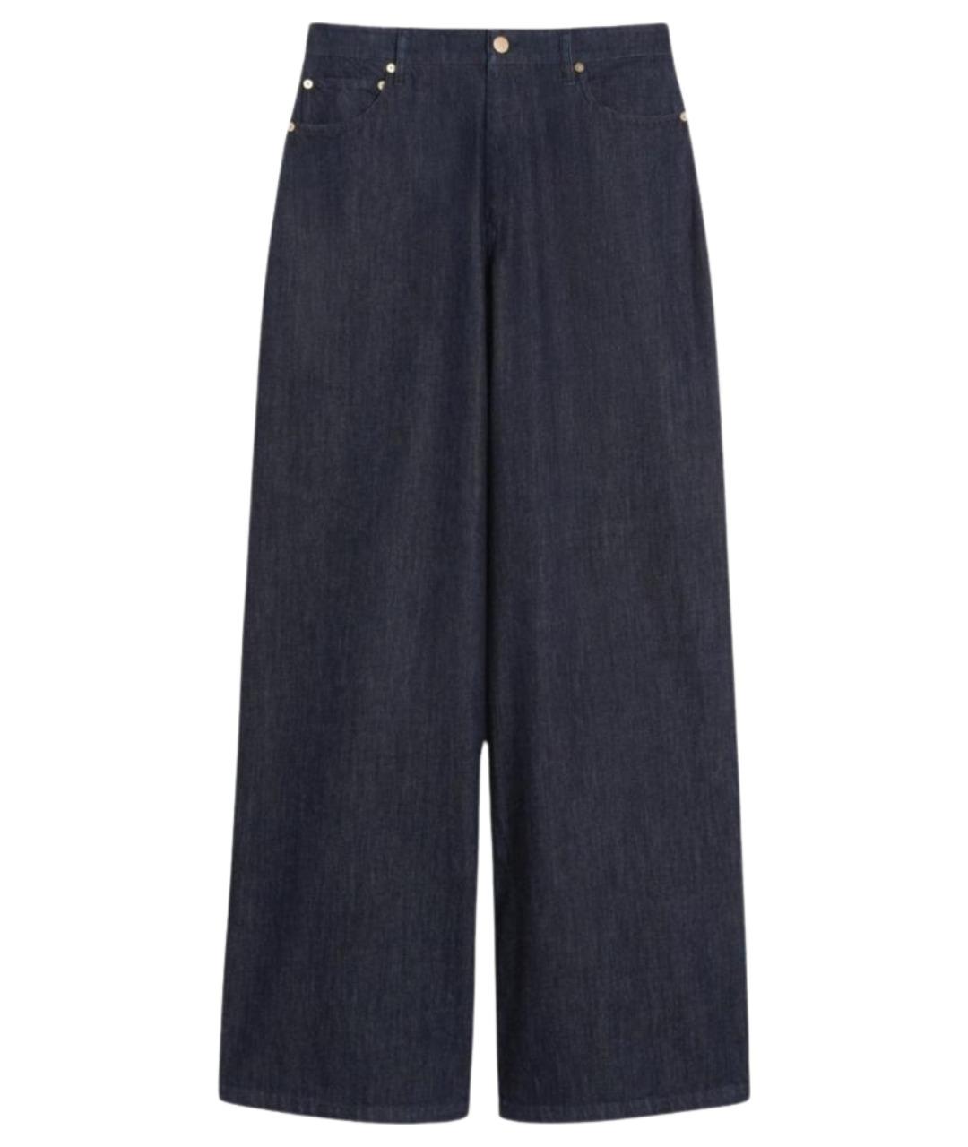 'S MAX MARA Темно-синие хлопковые прямые джинсы, фото 1