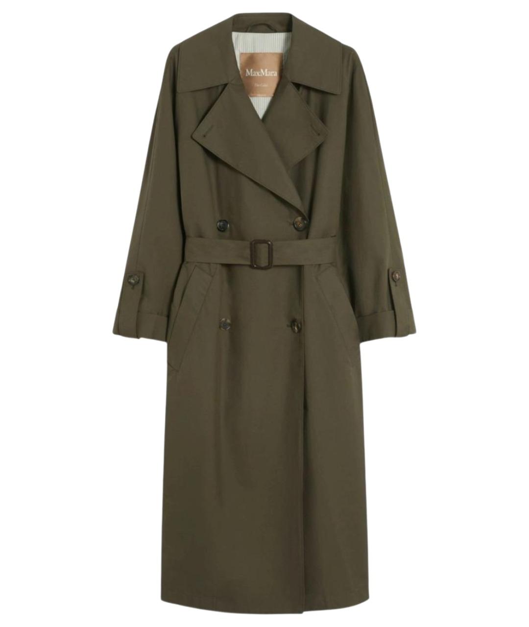 'S MAX MARA Зеленый хлопковый тренч/плащ, фото 1