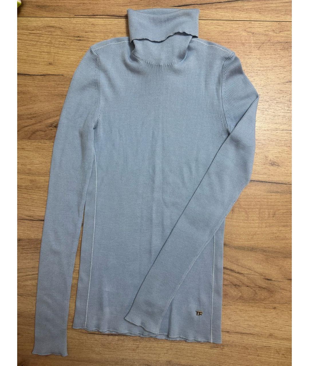 TOM FORD Голубая водолазка, фото 5