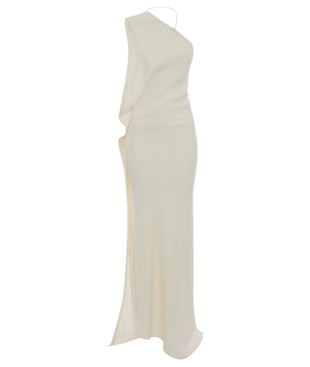 VICTORIA BECKHAM Бежевое вискозное вечернее платье, фото 1