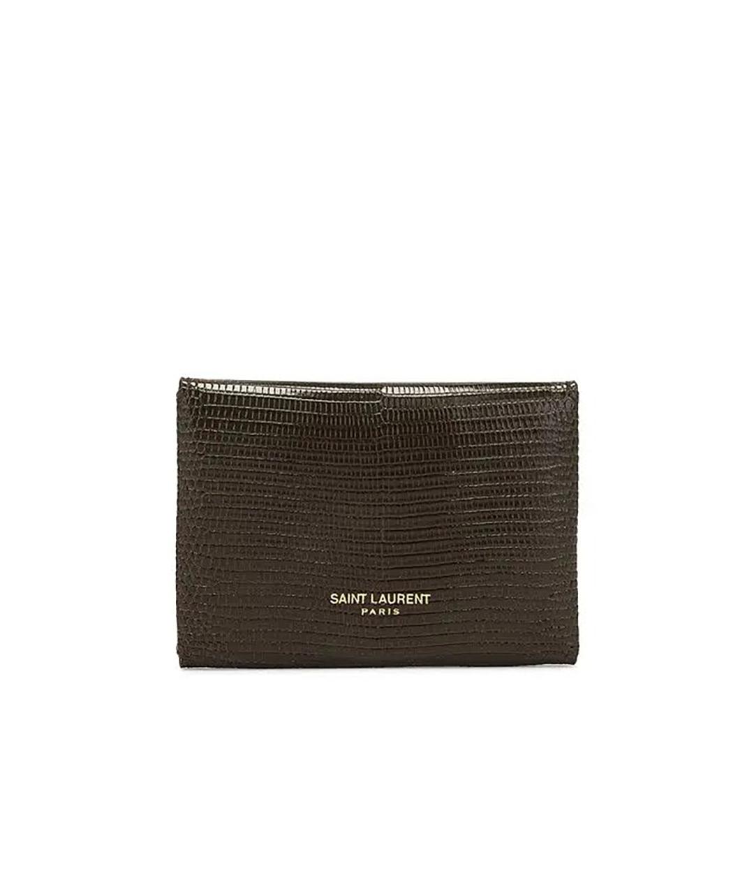 SAINT LAURENT Зеленый кардхолдер из экзотической кожи, фото 3