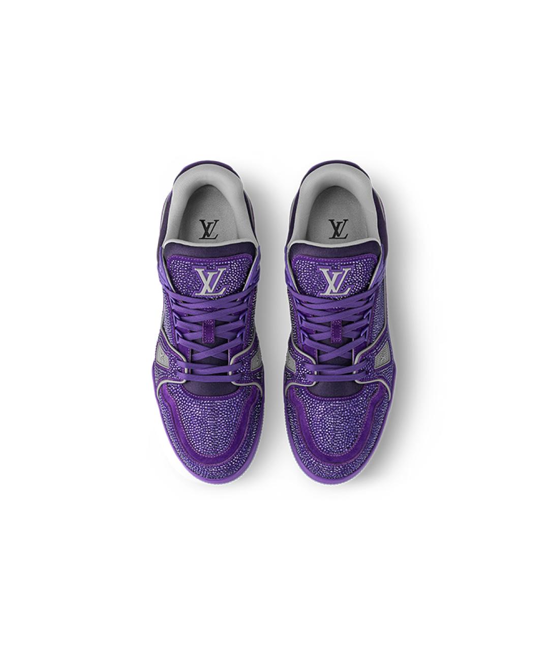 LOUIS VUITTON Фиолетовые низкие кроссовки / кеды, фото 3