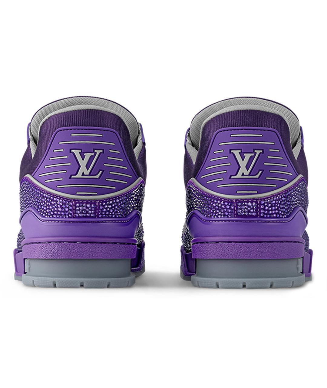 LOUIS VUITTON Фиолетовые низкие кроссовки / кеды, фото 4
