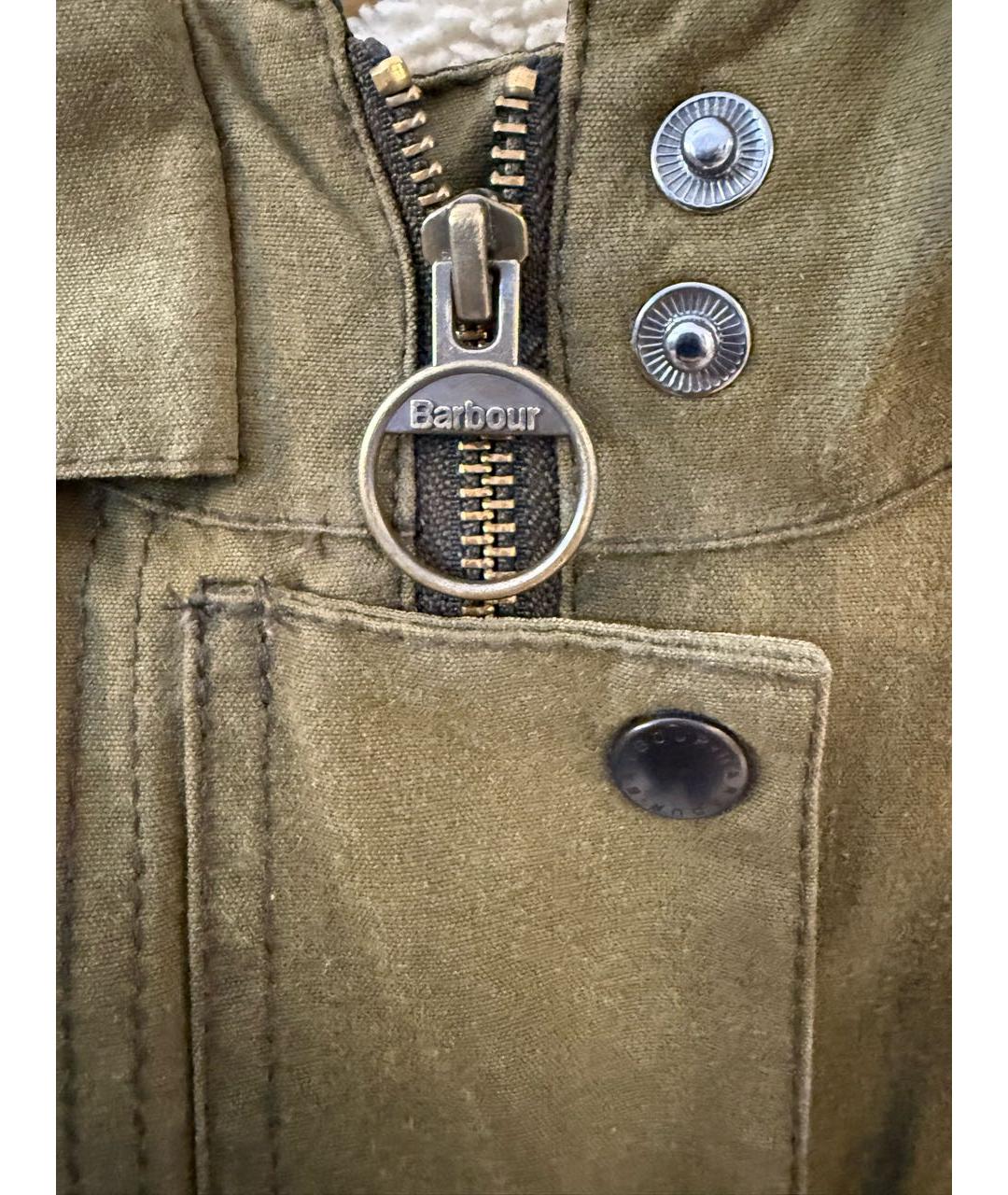 BARBOUR Хаки хлопковая парка, фото 6