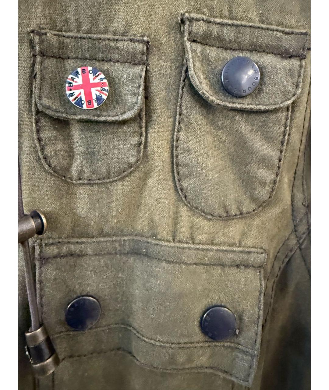 BARBOUR Хаки хлопковая парка, фото 4