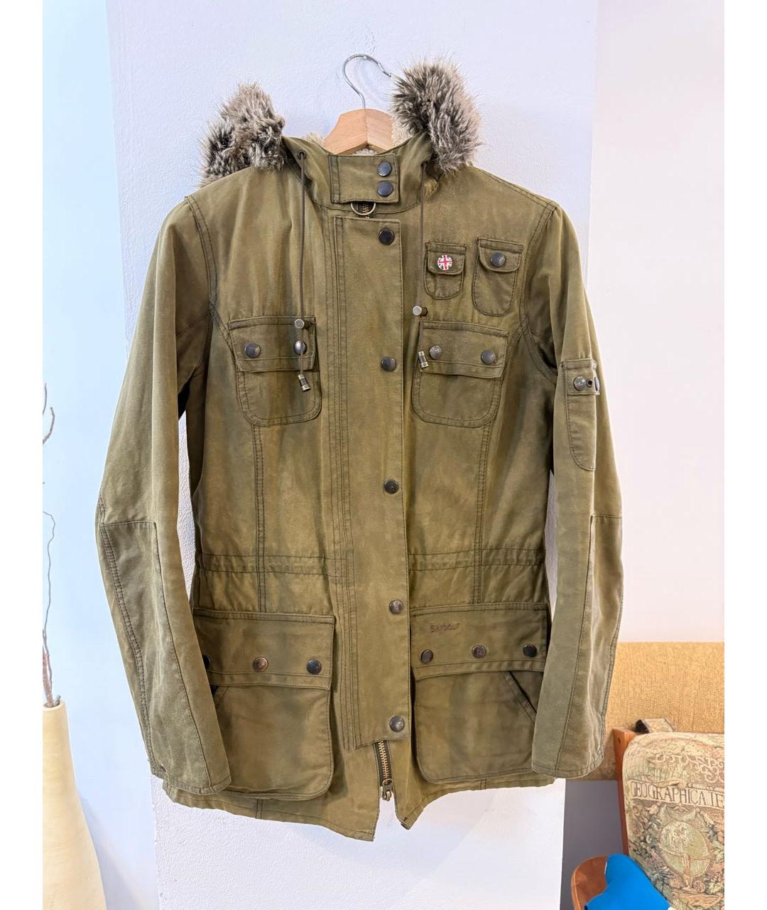 BARBOUR Хаки хлопковая парка, фото 9