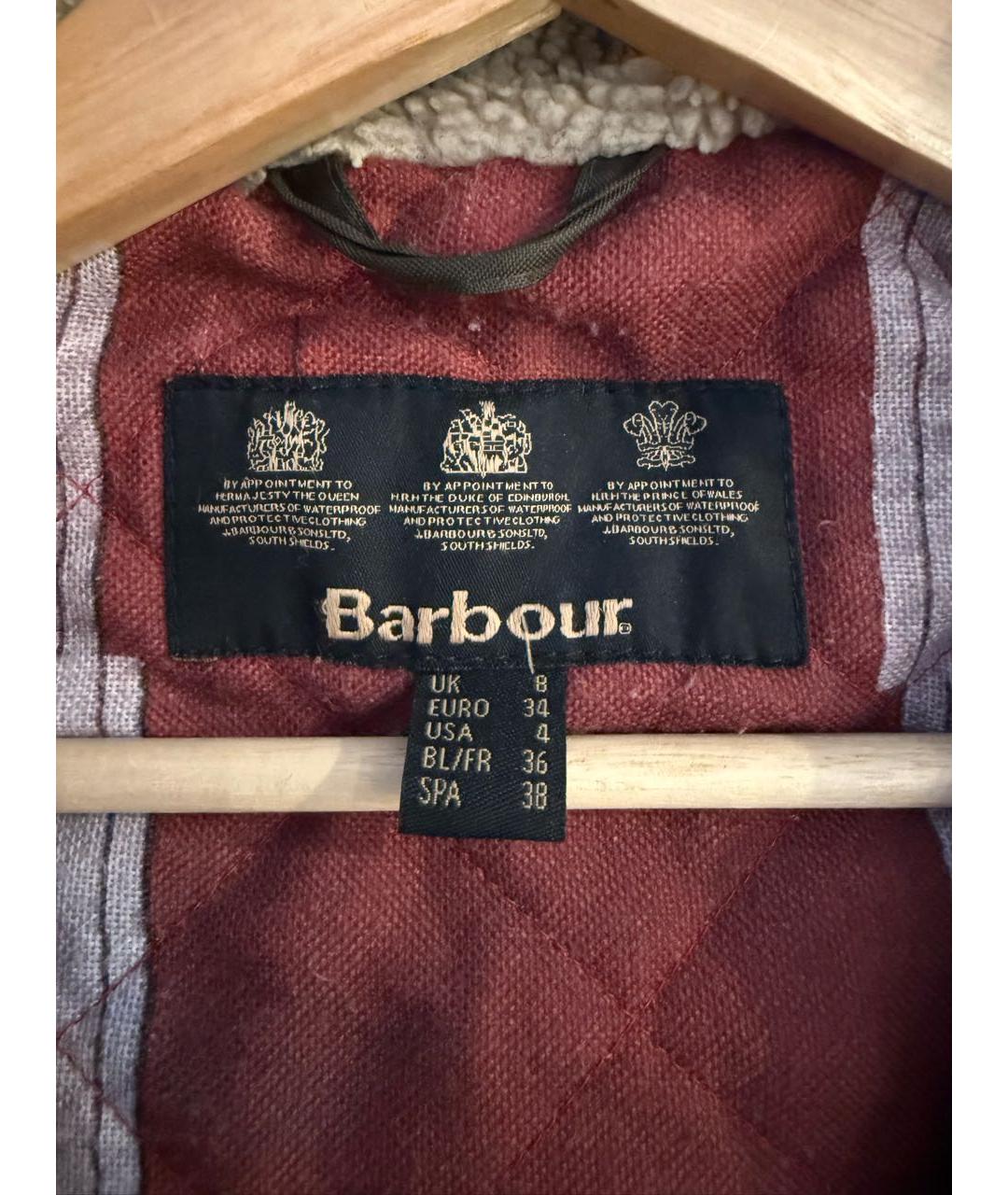 BARBOUR Хаки хлопковая парка, фото 7