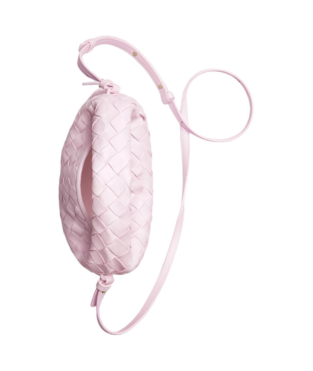 BOTTEGA VENETA Розовая кожаная сумка через плечо, фото 4