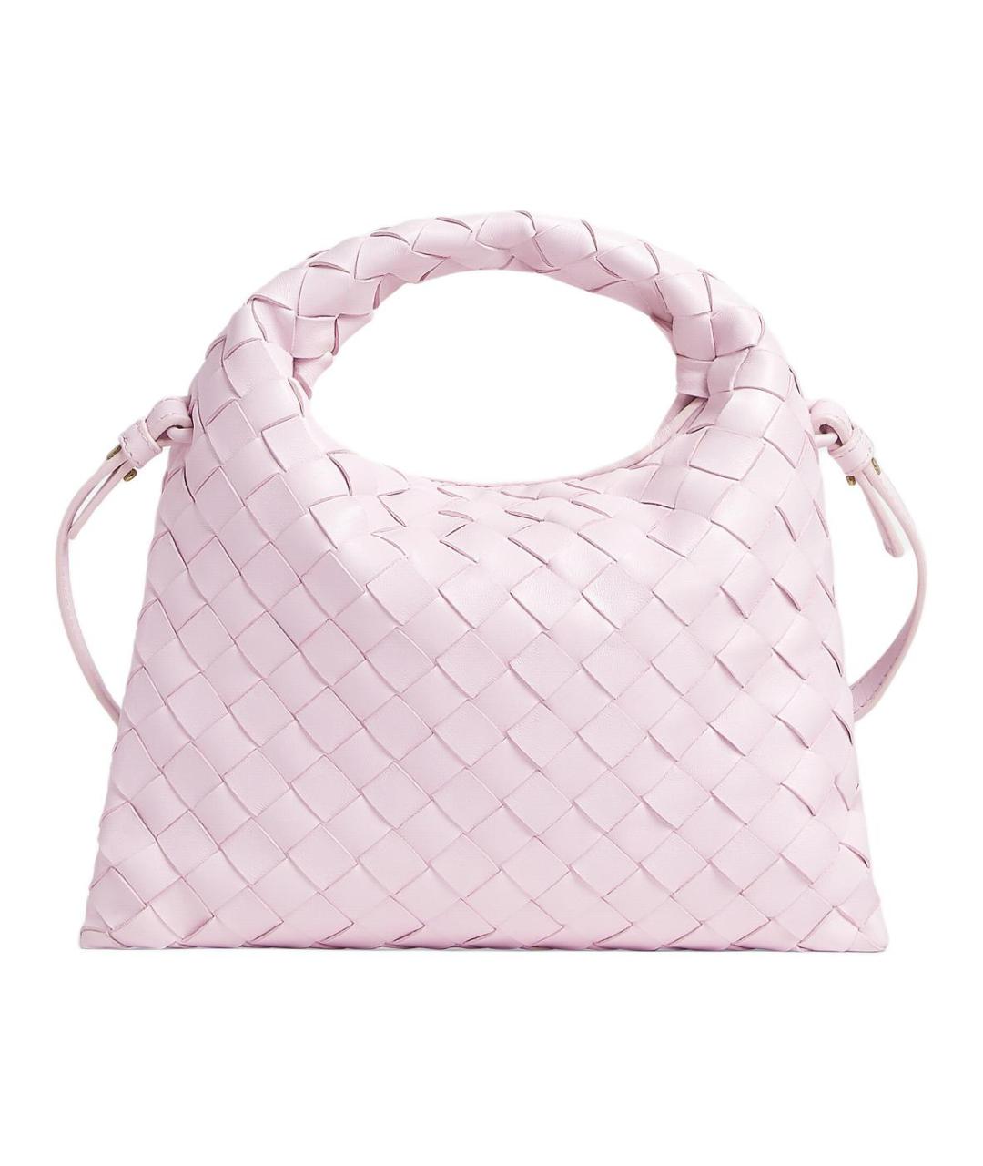 BOTTEGA VENETA Розовая кожаная сумка через плечо, фото 3