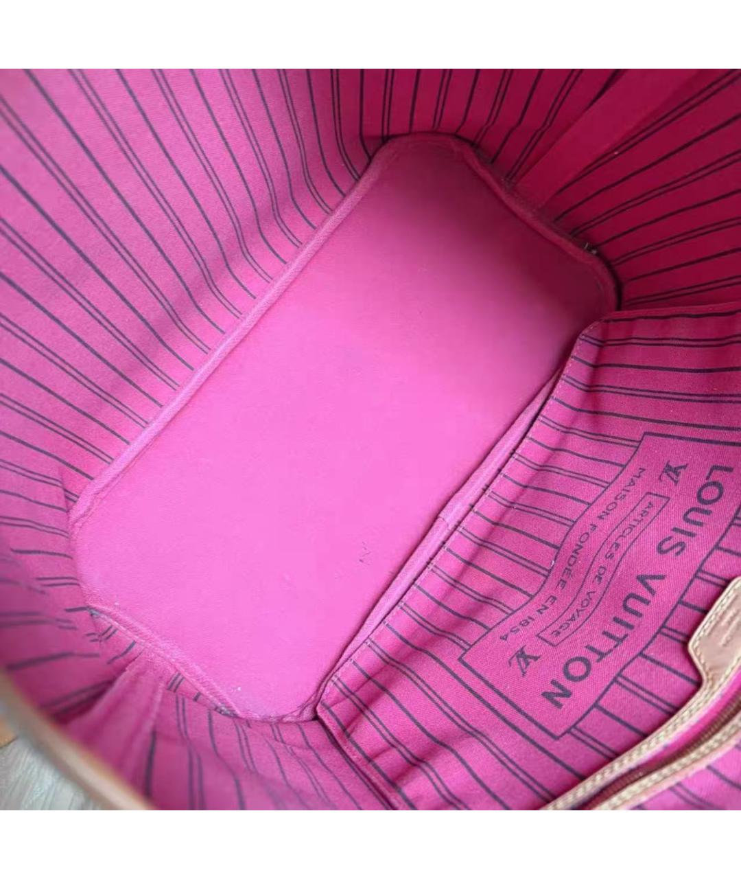 LOUIS VUITTON Коричневая кожаная сумка тоут, фото 6