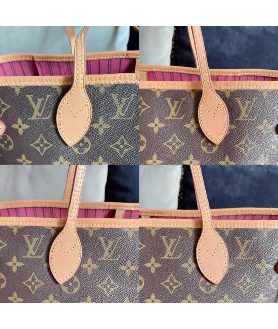 LOUIS VUITTON Коричневая кожаная сумка тоут, фото 2