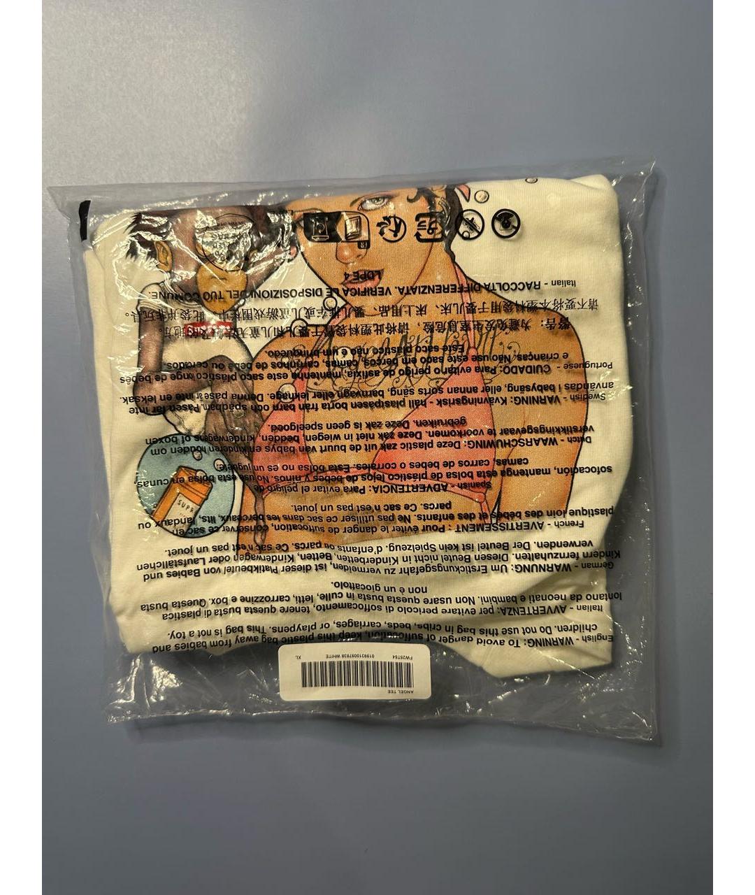 SUPREME Белая хлопковая футболка, фото 4