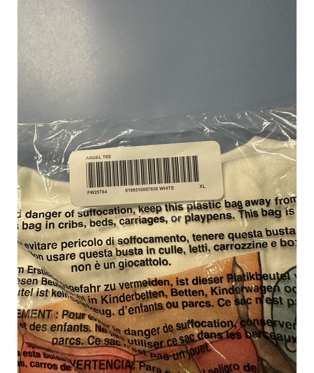 SUPREME Белая хлопковая футболка, фото 5