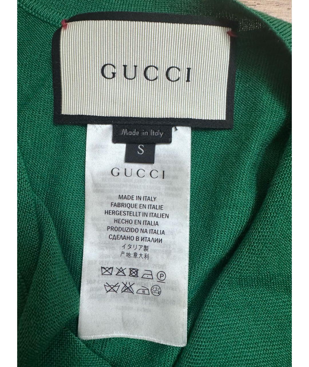 GUCCI Зеленый кашемировый джемпер / свитер, фото 3