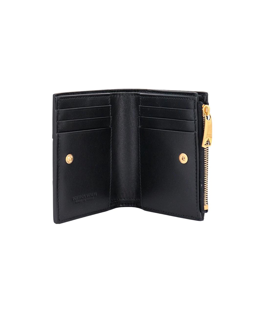 BOTTEGA VENETA Черный кожаный кошелек, фото 2