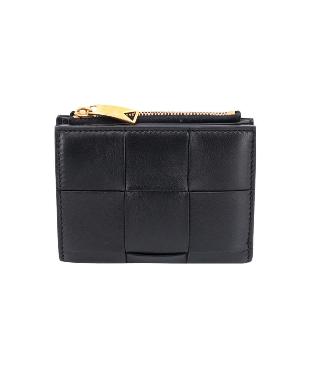 BOTTEGA VENETA Черный кожаный кошелек, фото 1