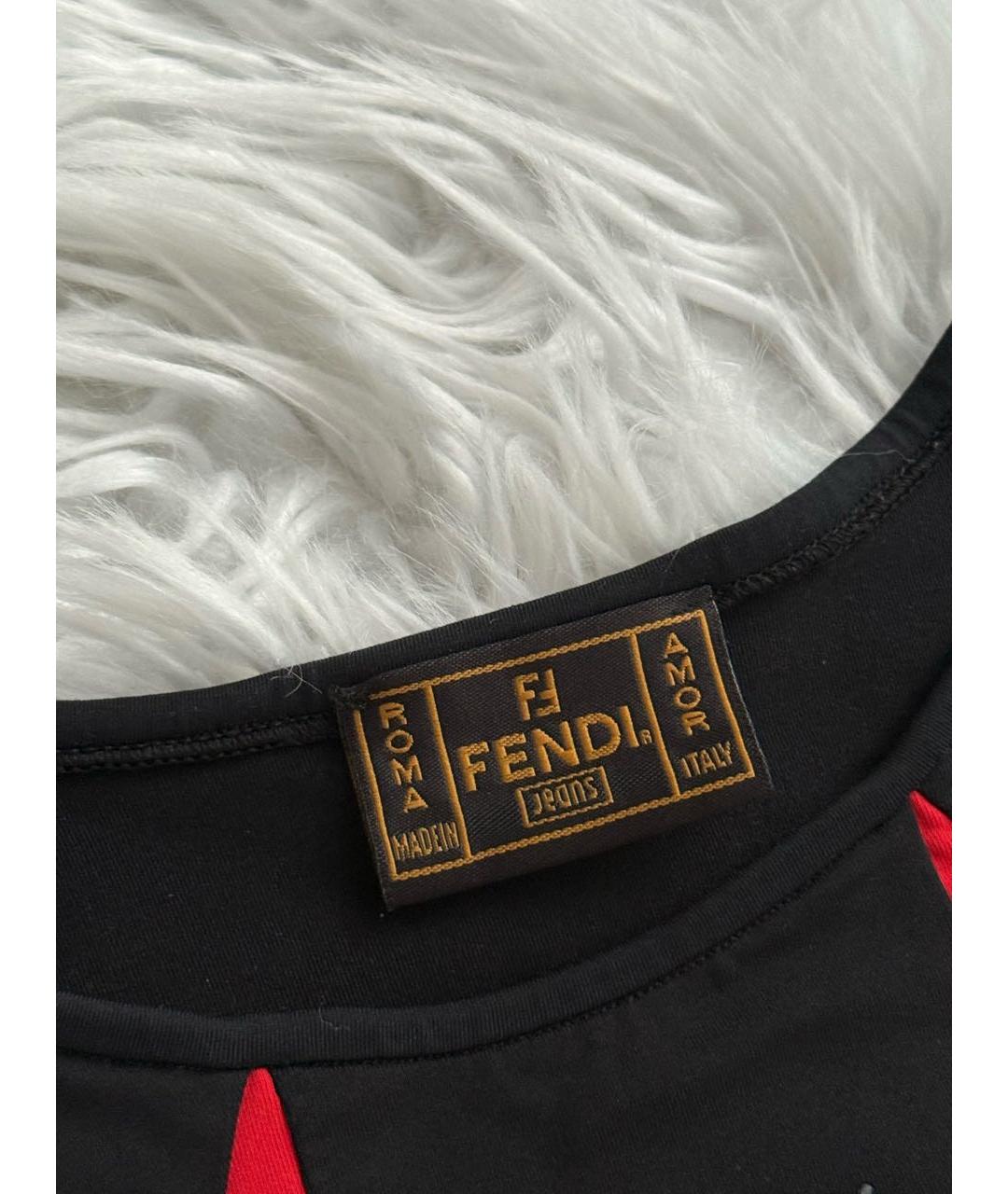 FENDI Черная майка, фото 4