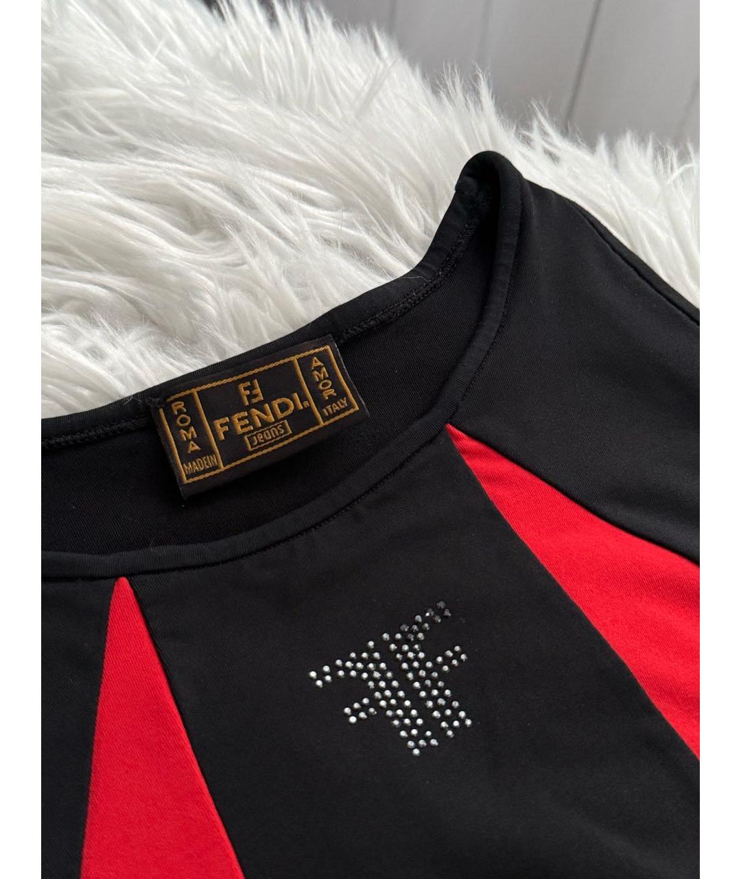 FENDI Черная майка, фото 3