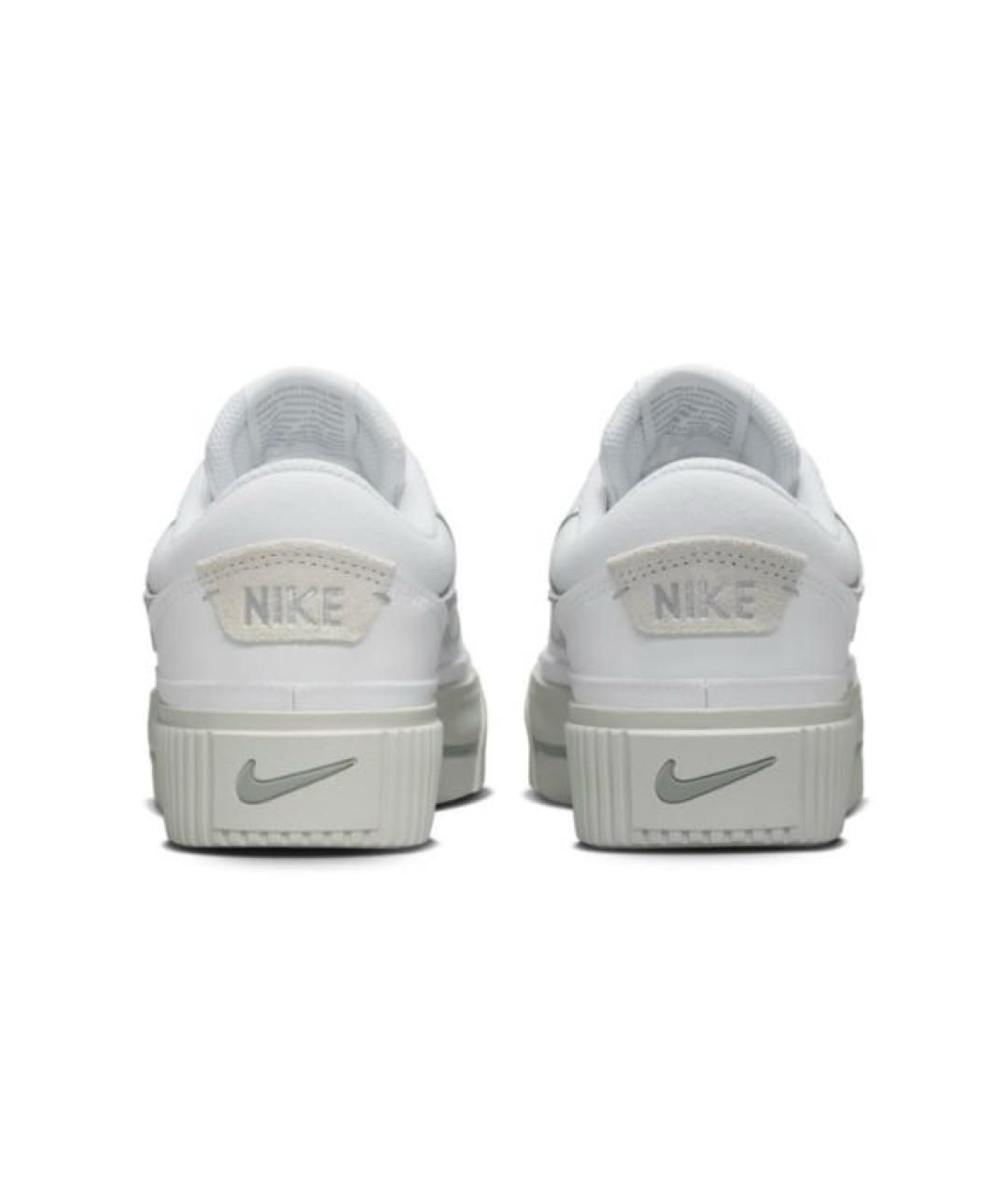 NIKE Белые кожаные кроссовки, фото 4