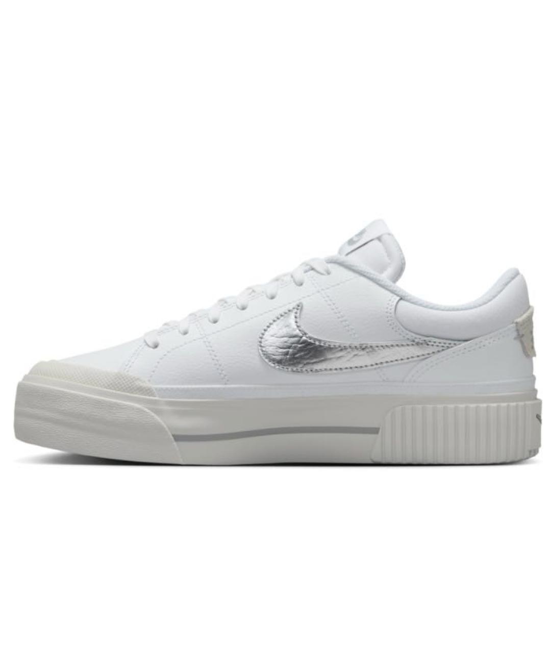 NIKE Белые кожаные кроссовки, фото 5