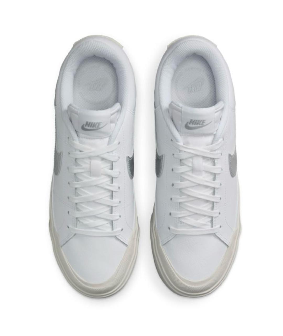 NIKE Белые кожаные кроссовки, фото 2