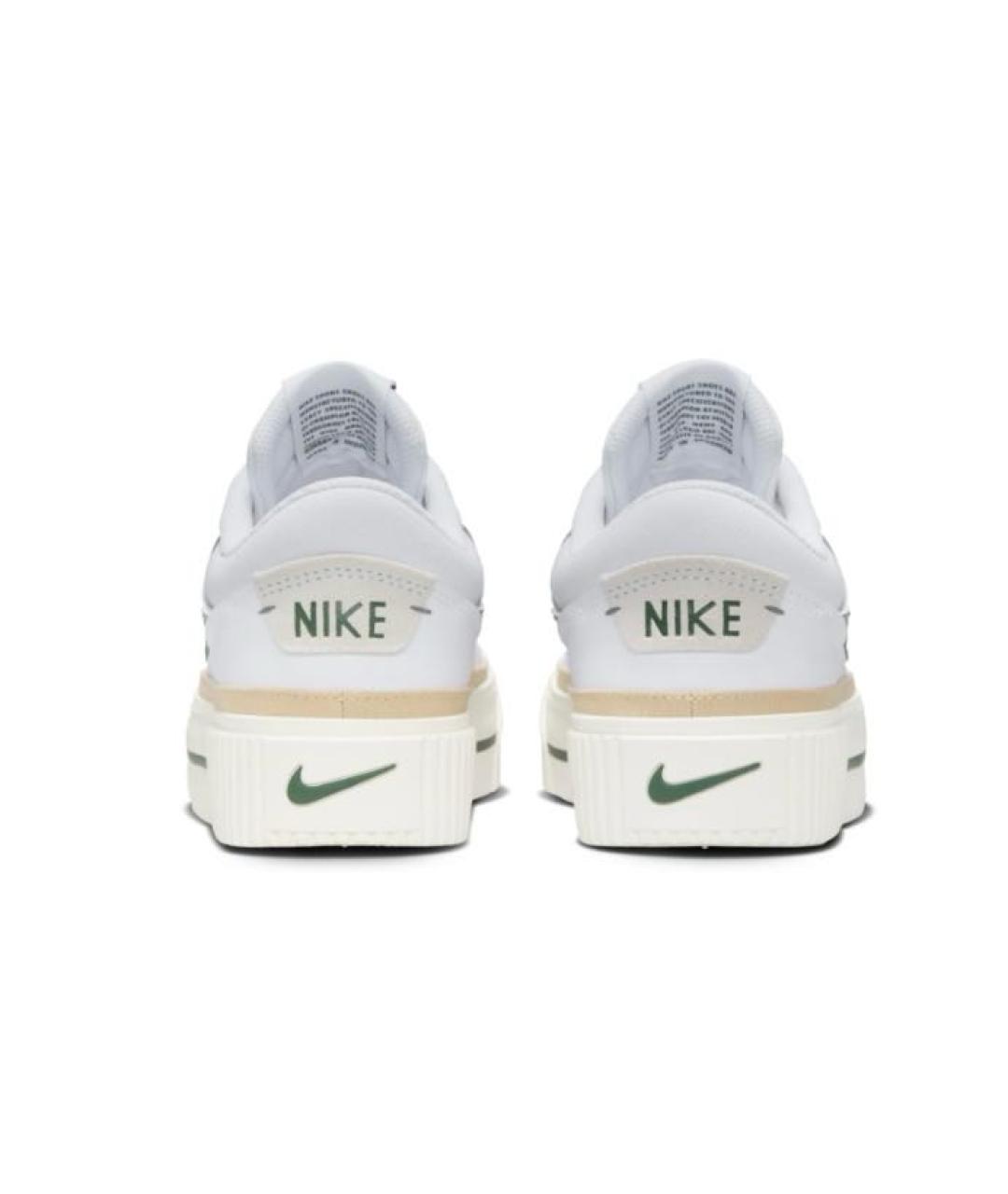 NIKE Белые кожаные кроссовки, фото 4