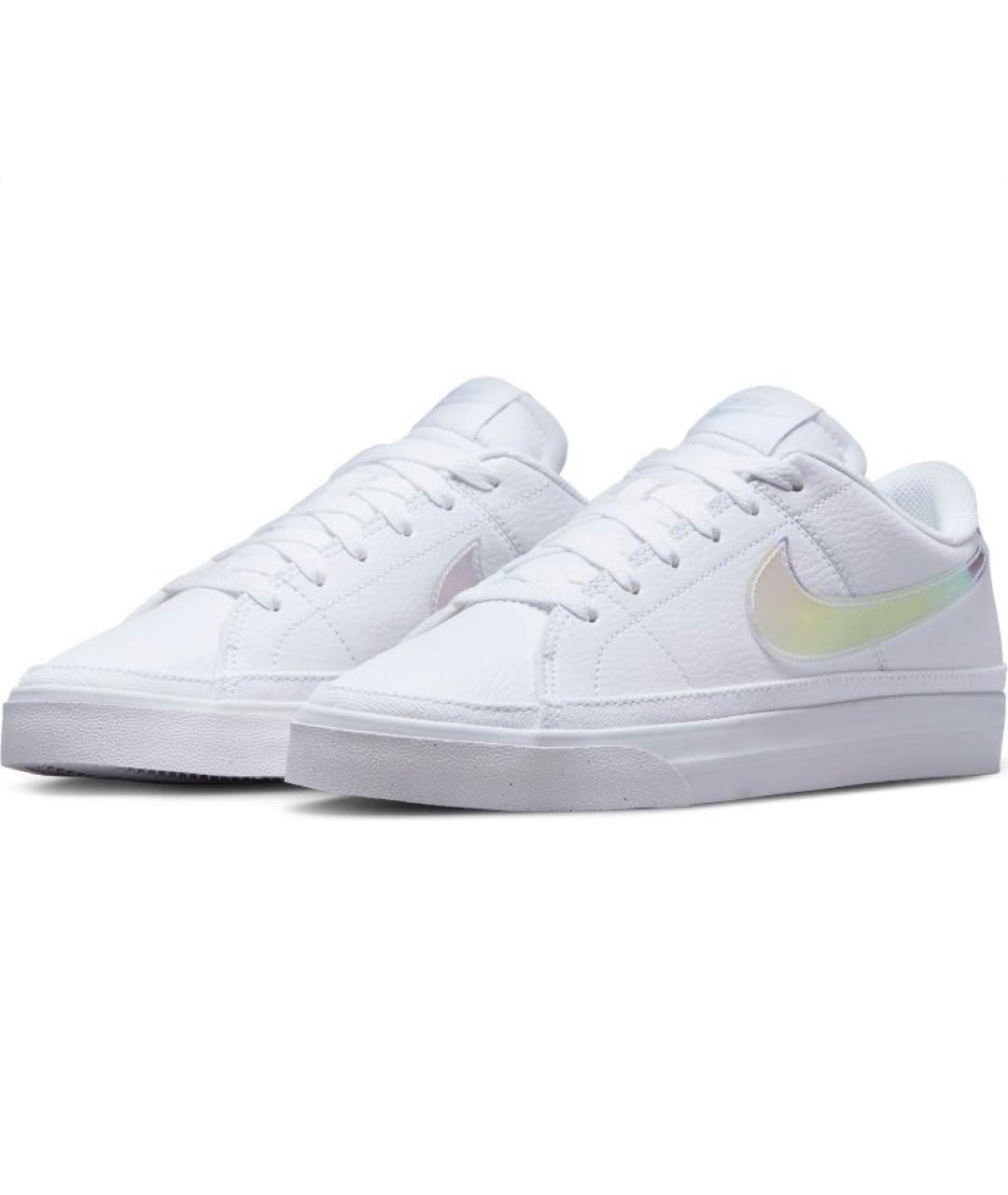 NIKE Белые кожаные кроссовки, фото 2