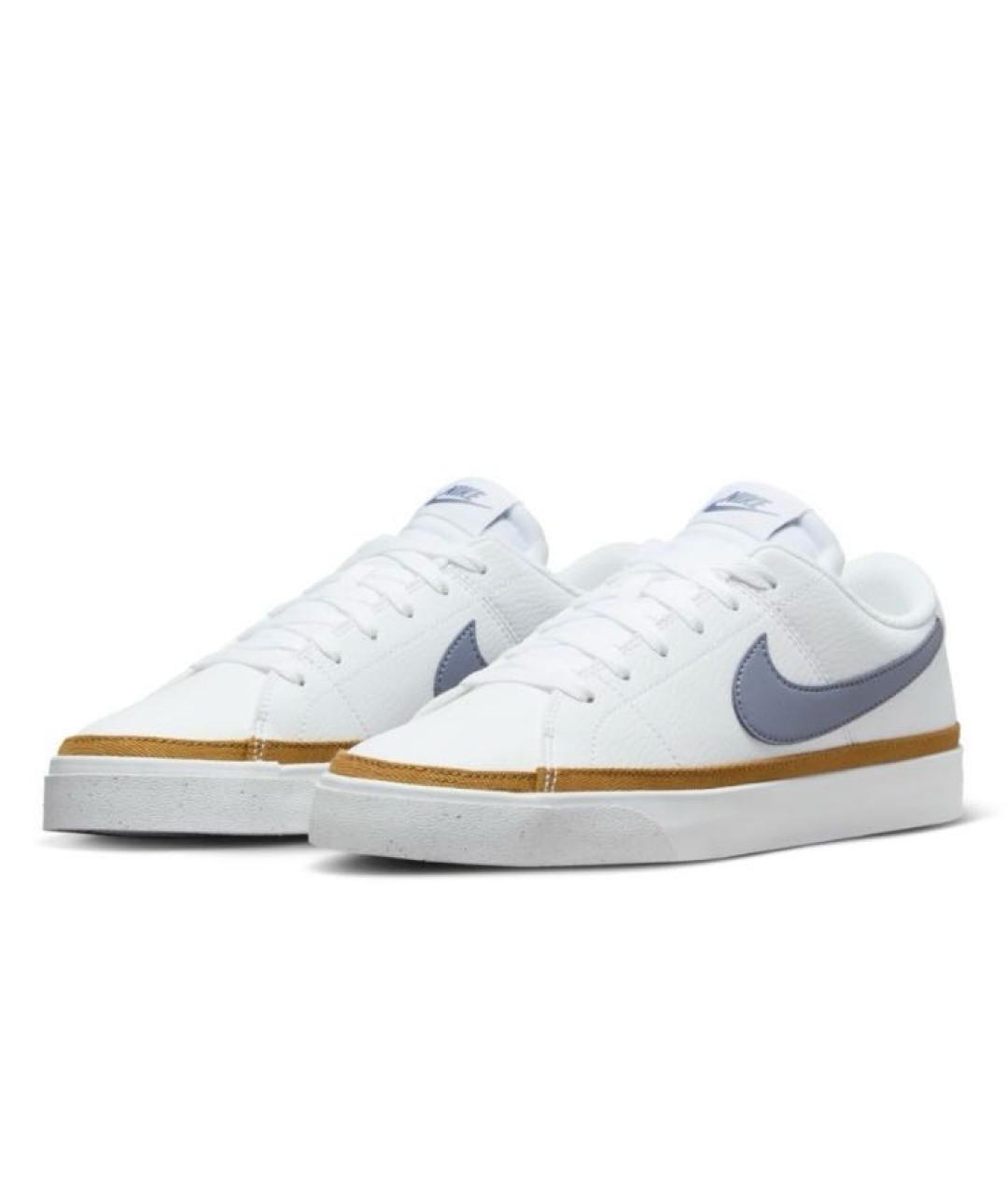 NIKE Белые кожаные кроссовки, фото 3