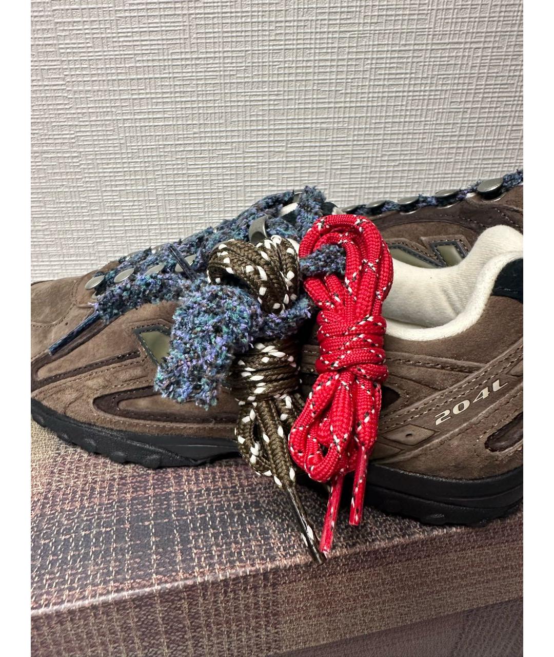 NEW BALANCE Коричневые замшевые кроссовки, фото 5