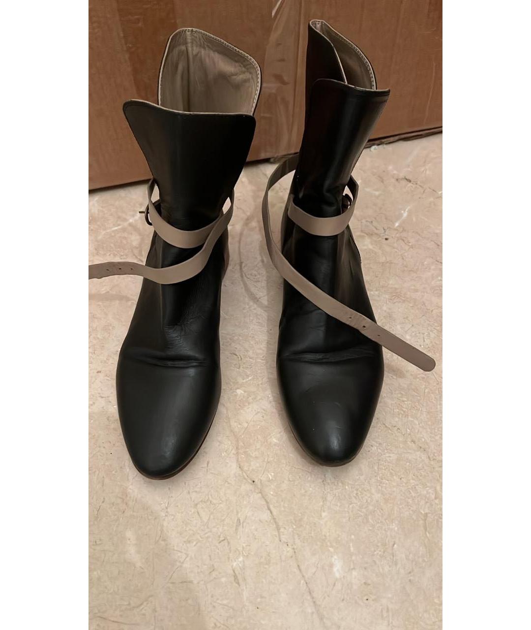 CHLOE Черные кожаные полусапоги, фото 2