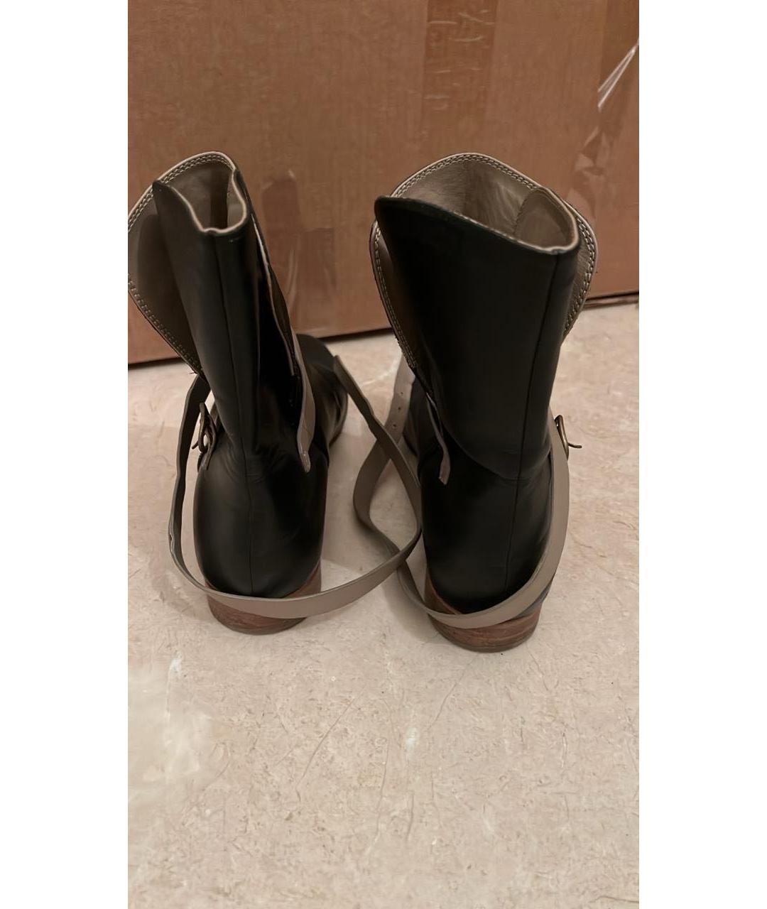 CHLOE Черные кожаные полусапоги, фото 3