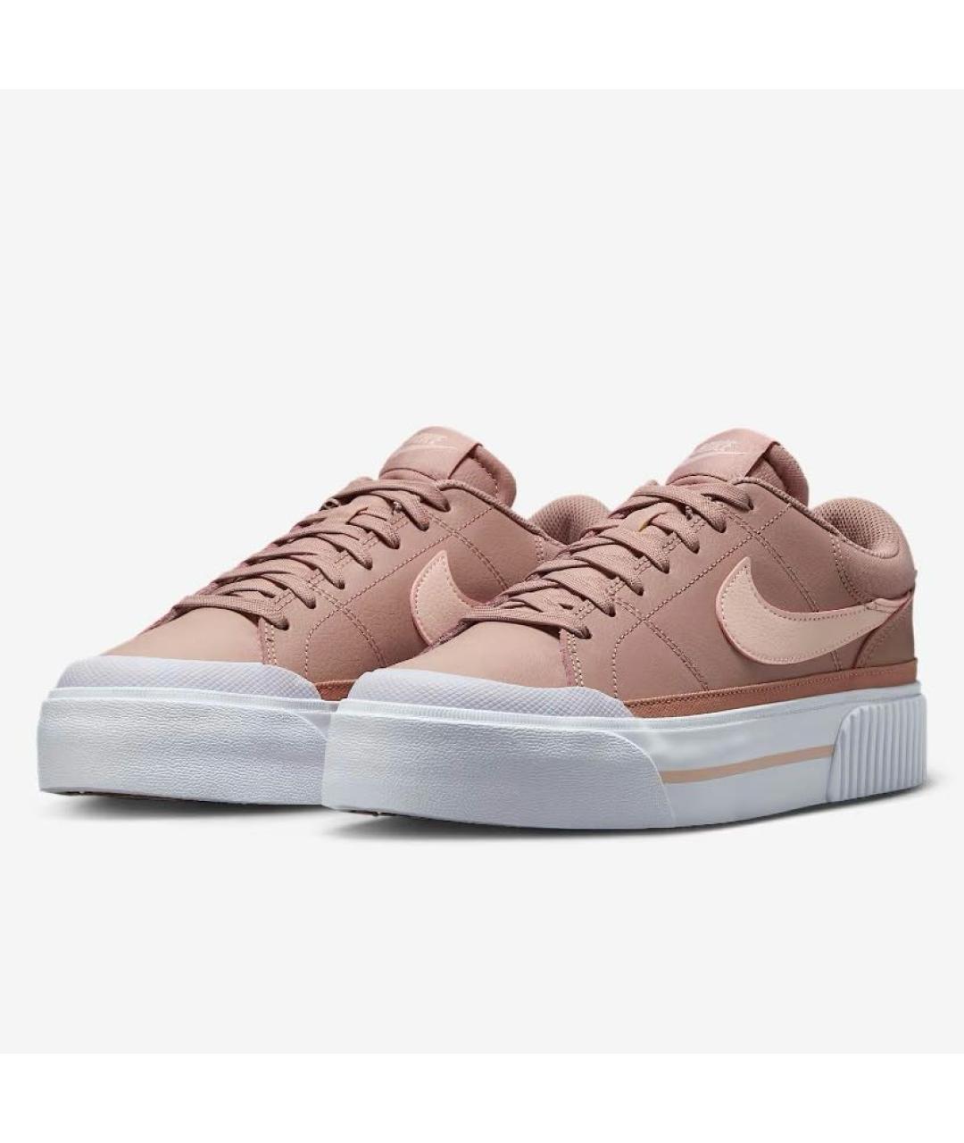 NIKE Коралловые кожаные кроссовки, фото 3