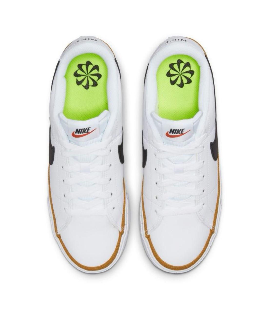 NIKE Белые кожаные кроссовки, фото 4