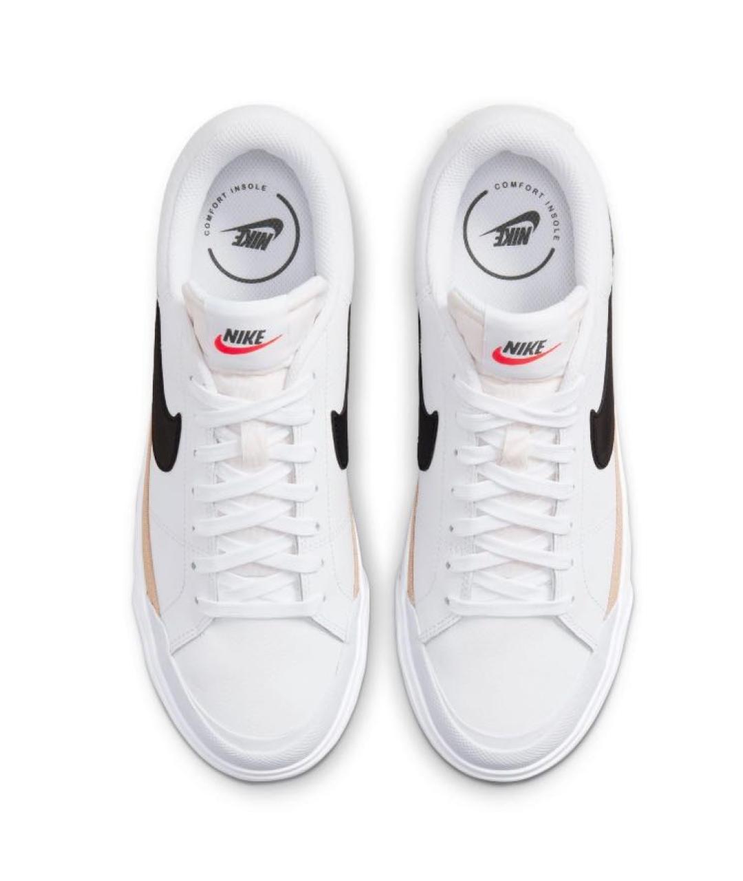 NIKE Белые кожаные кроссовки, фото 3