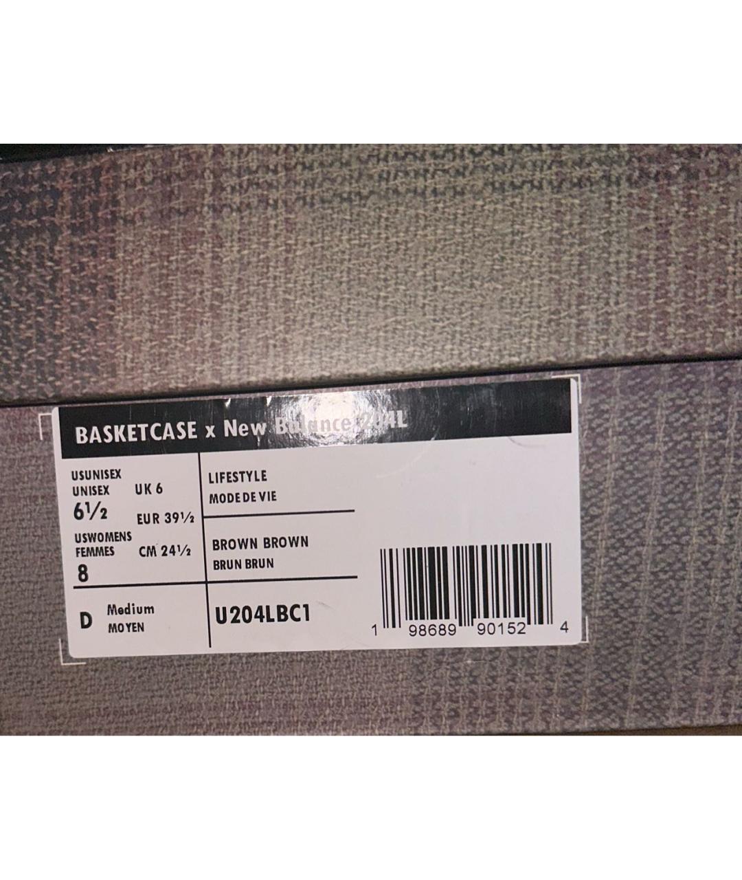 NEW BALANCE Коричневые замшевые низкие кроссовки / кеды, фото 6