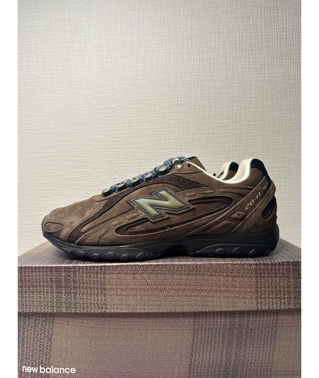 NEW BALANCE Коричневые замшевые низкие кроссовки / кеды, фото 2