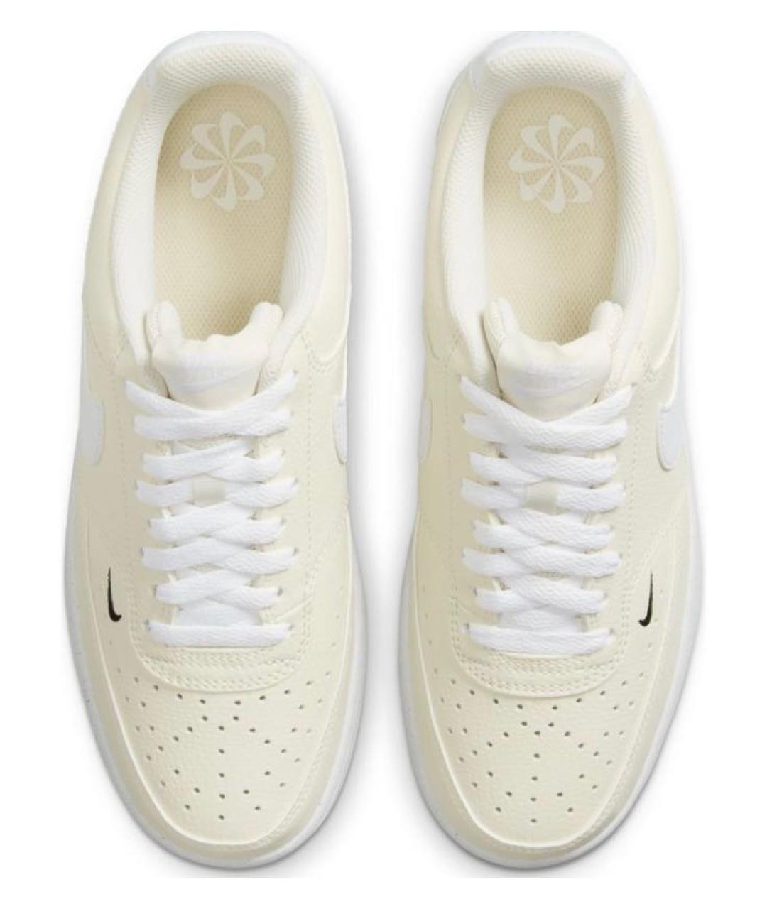 NIKE Бежевые кожаные кроссовки, фото 2