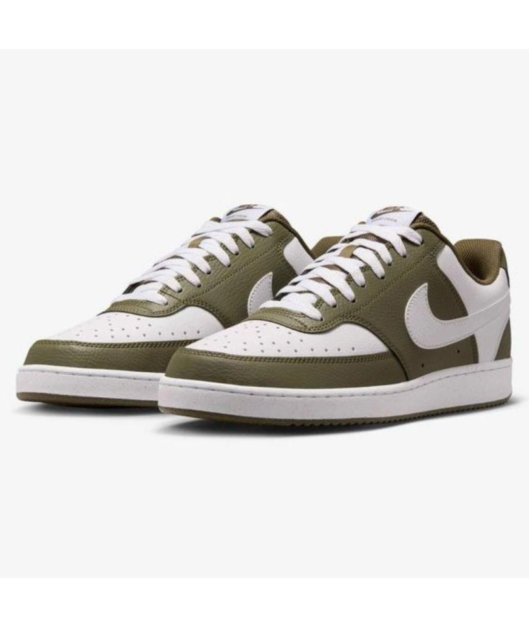 NIKE Хаки кожаные кроссовки, фото 3