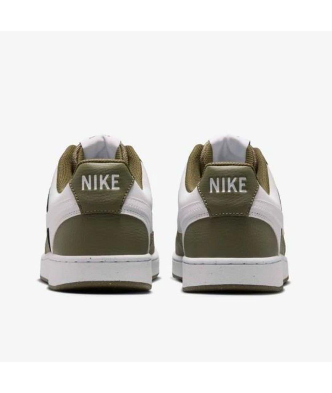 NIKE Хаки кожаные кроссовки, фото 4