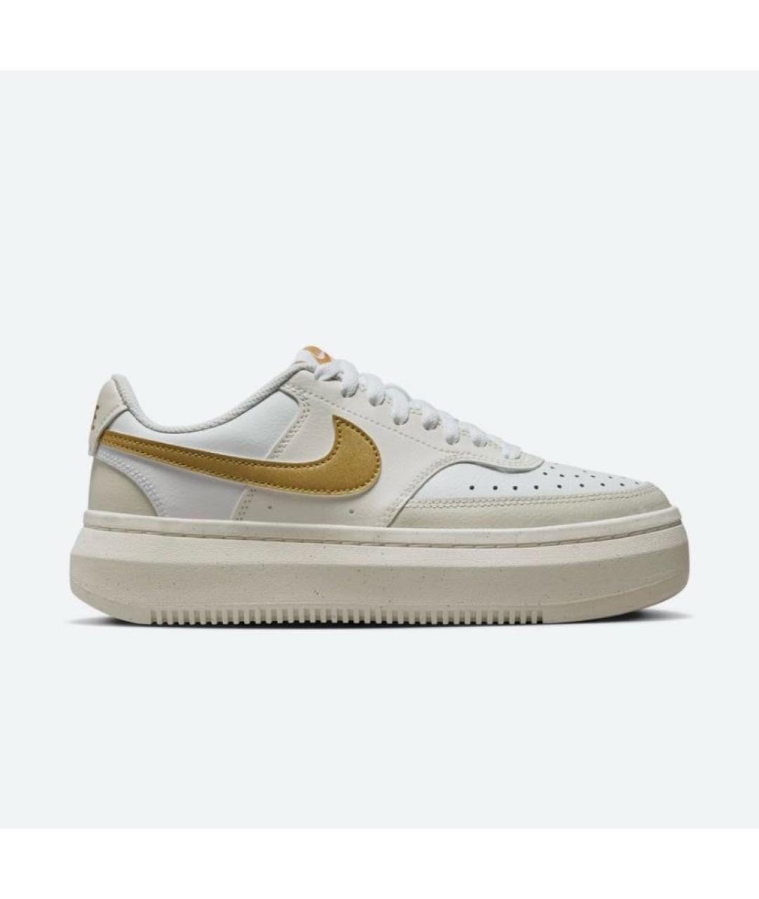 NIKE Бежевые кожаные кроссовки, фото 6