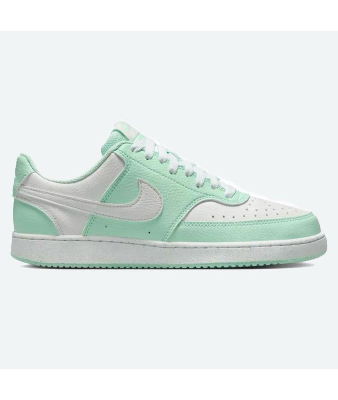 NIKE Салатовые кожаные кроссовки, фото 6