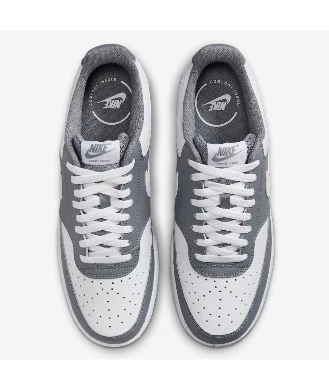 NIKE Серые кожаные кроссовки, фото 2