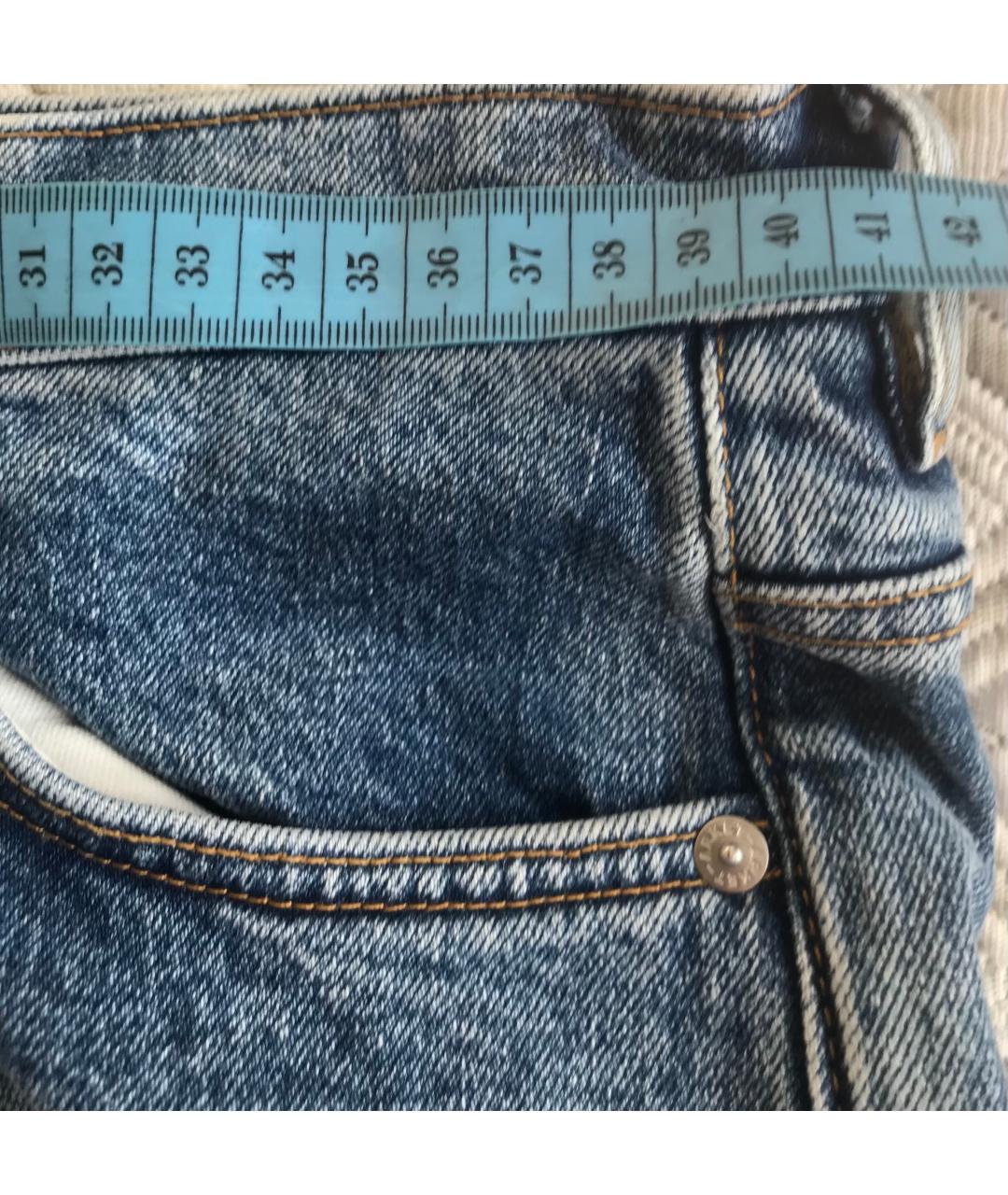 ARKET Голубые хлопковые прямые джинсы, фото 5