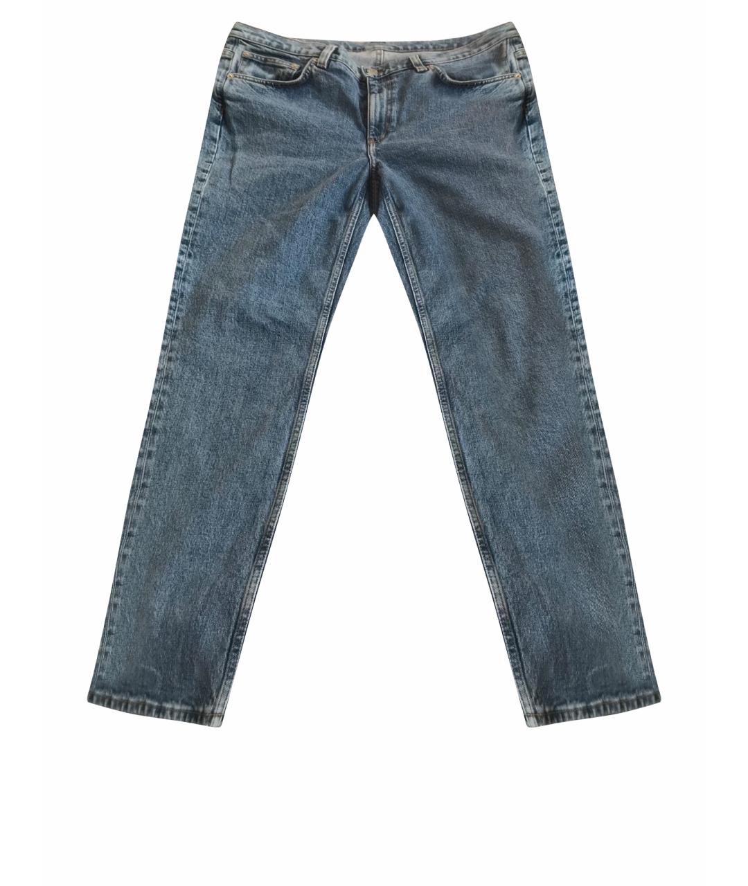 ARKET Голубые хлопковые прямые джинсы, фото 1