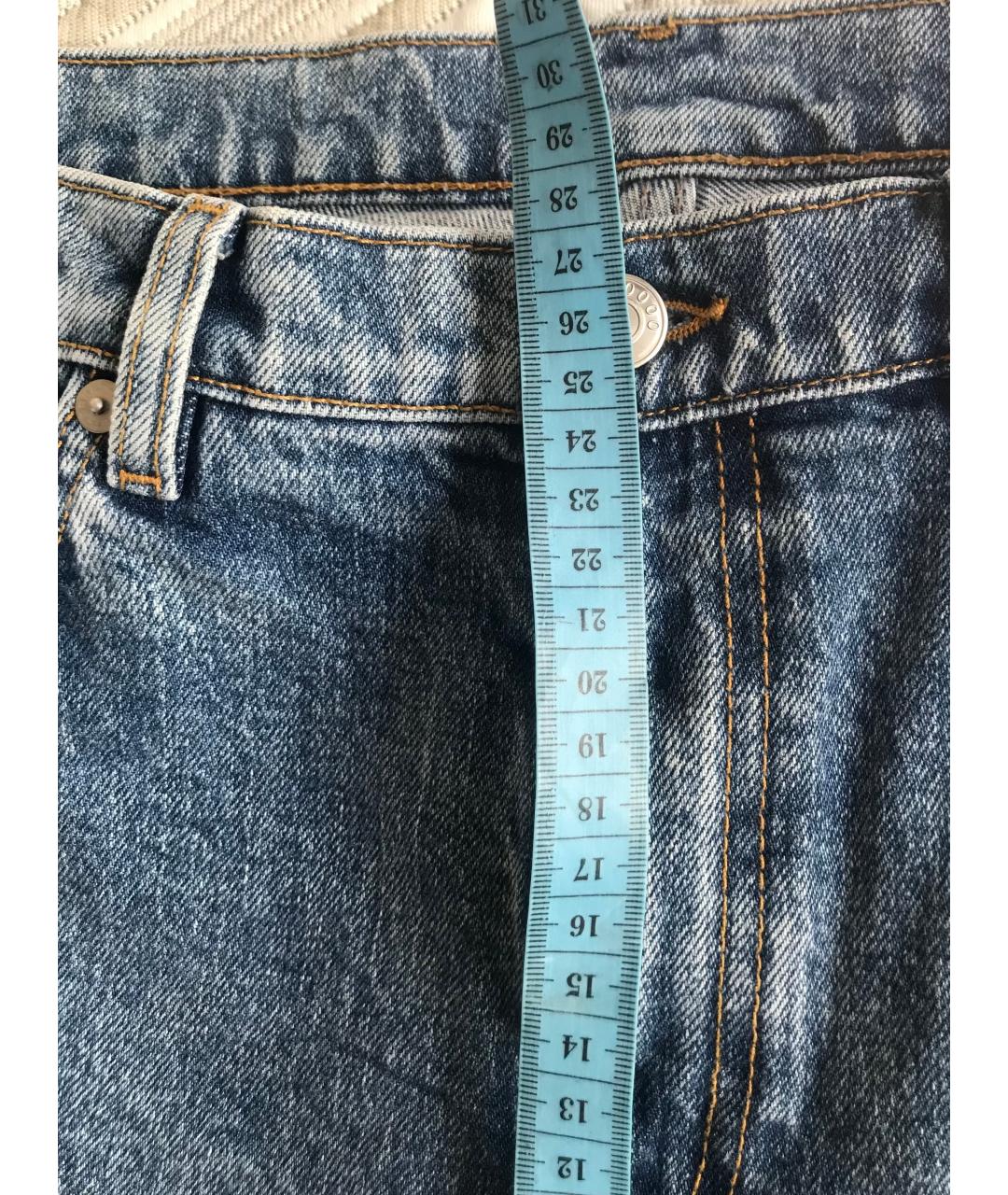 ARKET Голубые хлопковые прямые джинсы, фото 4