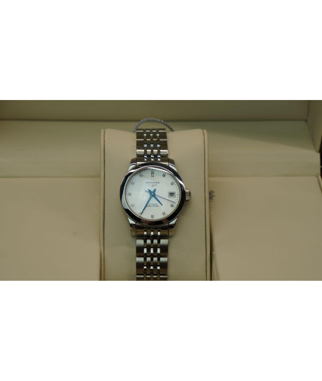 LONGINES Белые металлические часы, фото 2