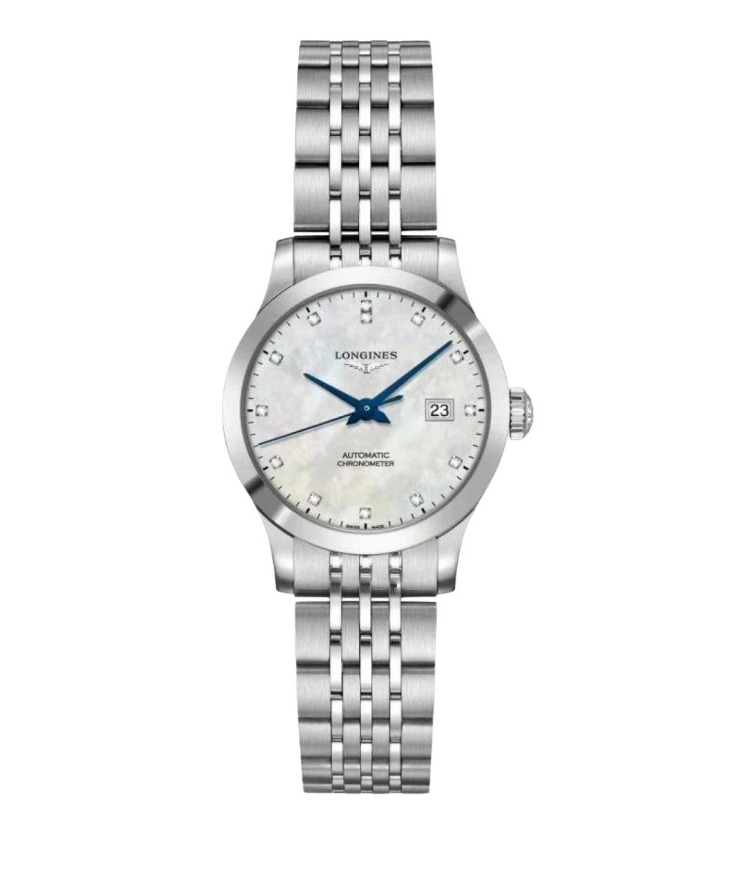 LONGINES Белые металлические часы, фото 1