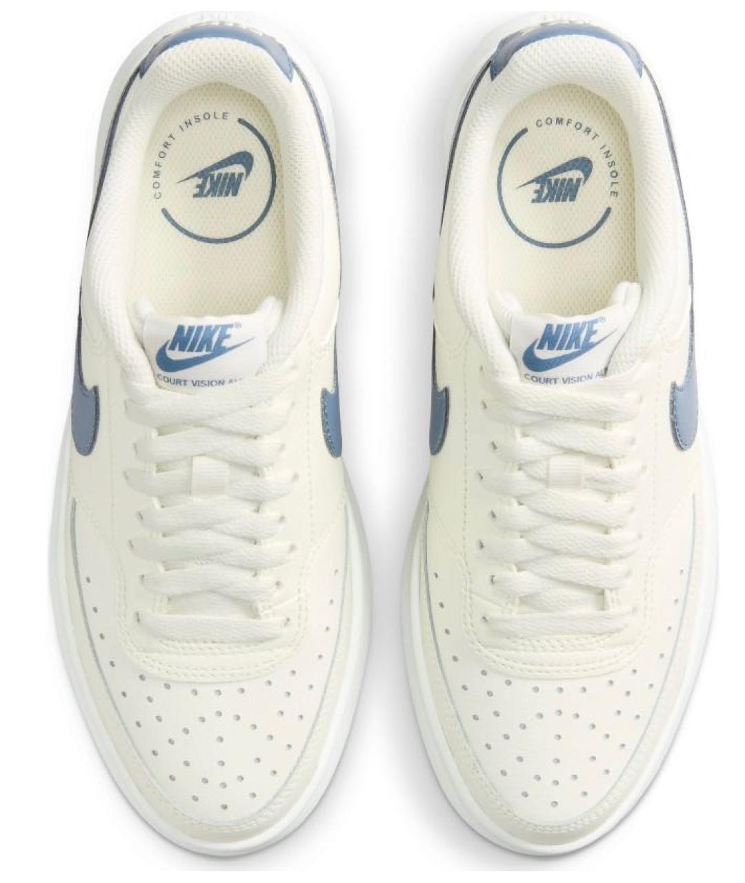 NIKE Бежевые кожаные кроссовки, фото 4